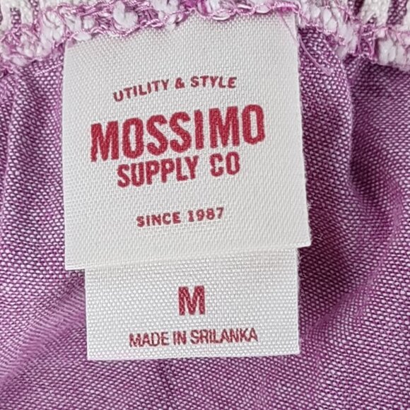 Mossimo Pink Crochet Back Romper 100% Cotton Knit Tie Waist Casual Size M - Picture 10 of 12